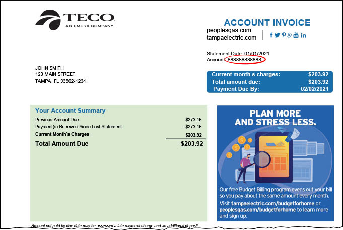 teco electric bill pay login